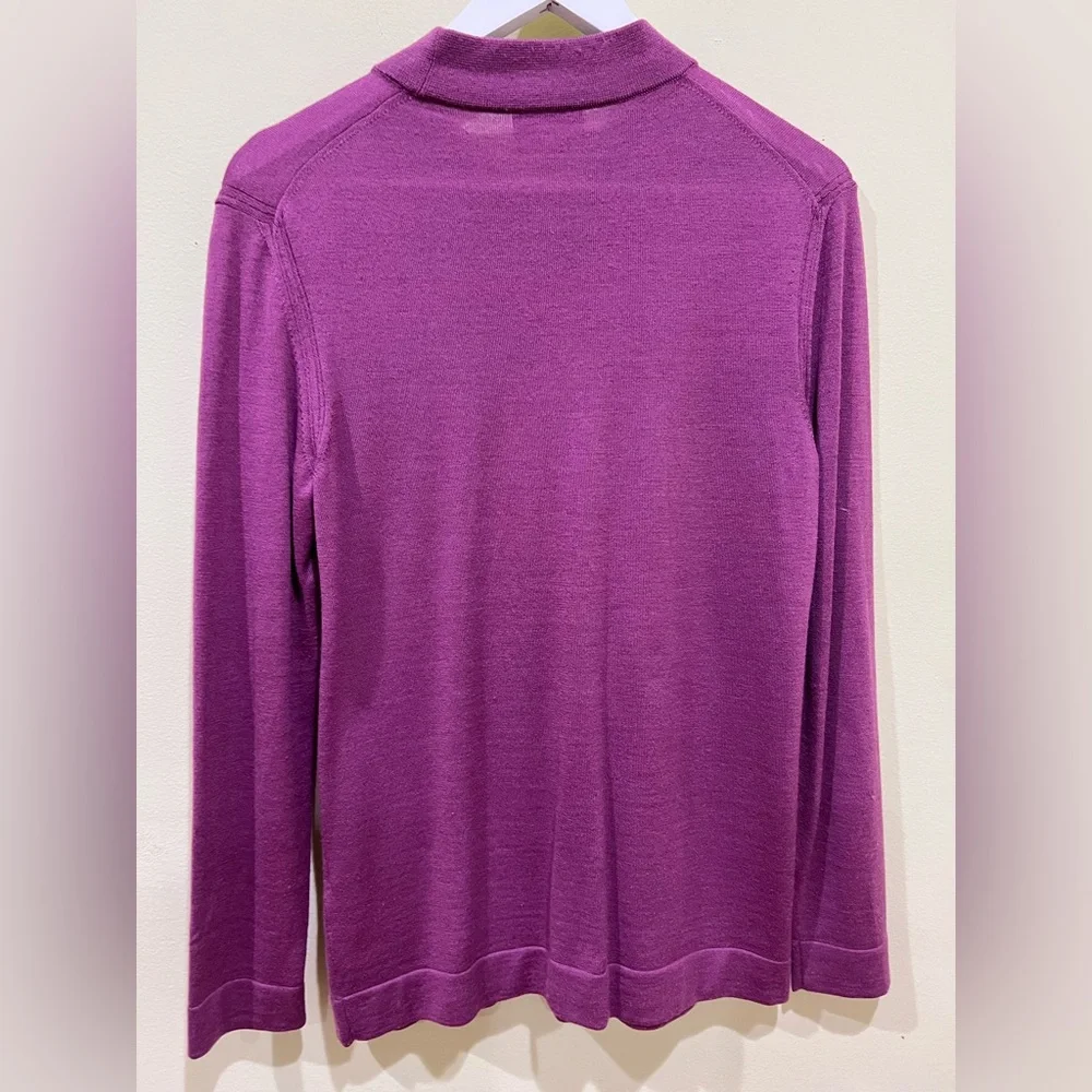 -SOLD- Missoni Purple Knit Tie-Neck Cardigan - Picture 2 of 6
